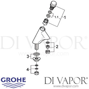 Grohe 36175 | 36175000 Contropress Self-Closing Pillar Tap Spare Parts