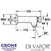 Grohe Contropress Self-Closing Wall Valve DN15 Tap Dimensions