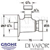 Grohe Contropress Self-Closing Shower Valve Dimensions