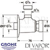 Grohe Contropress Self-Closing Shower Valve Dimensions