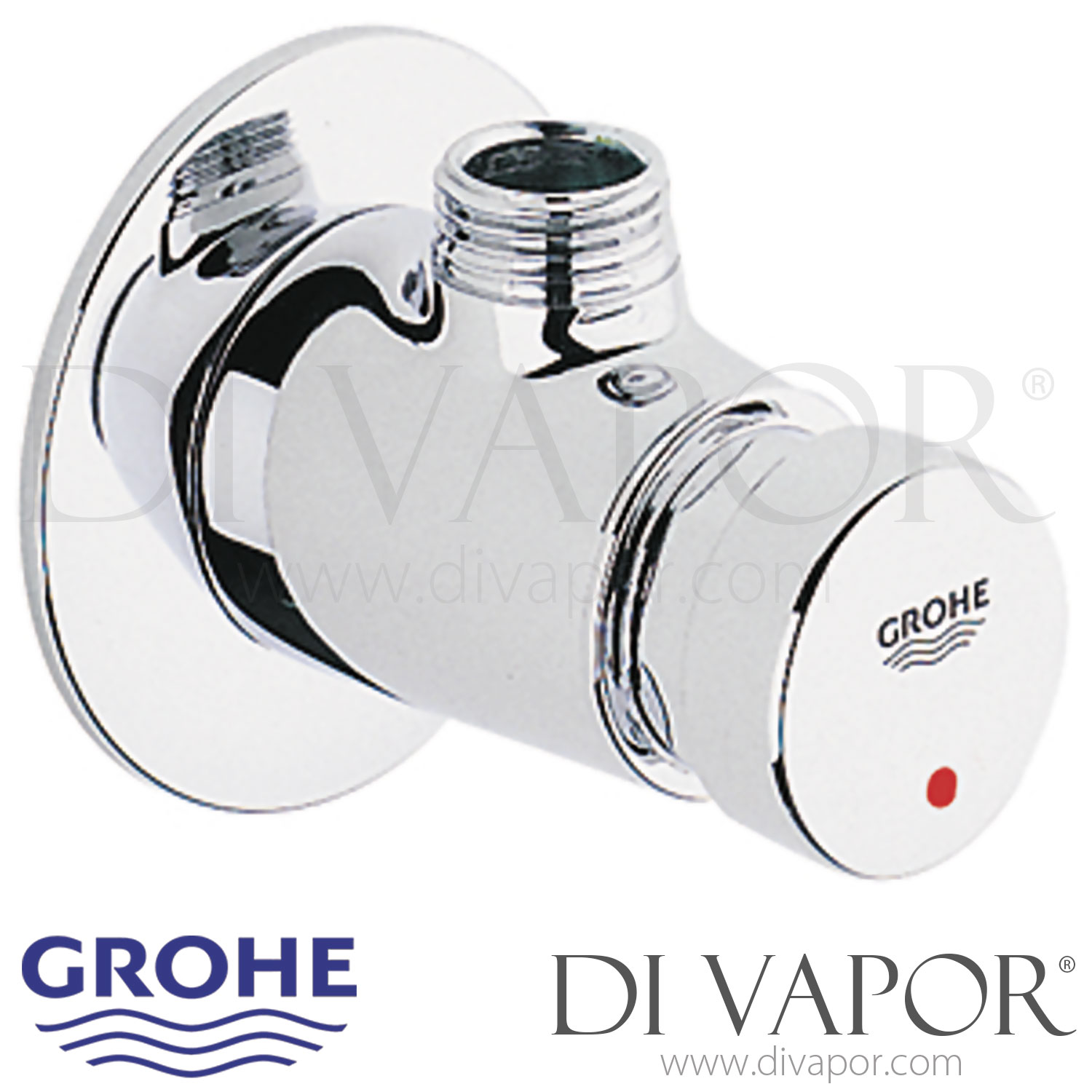 Grohe 36180000 Contropress SelfClosing Shower Valve Red (Hot