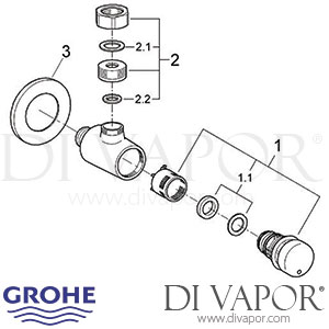 Grohe 36181 Contropress Self-Closing Shower Valve (1/2 Inch) Spare Parts
