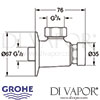 Grohe Contropress Self-Closing Shower Valve Dimensions