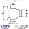 Grohe Contropress Self-Closing Gate Valve Dimensions