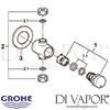 Grohe Contropress Self-Closing Gate Valve Spares