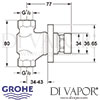 Grohe Contropress Self-Closing Gate Valve Dimensions