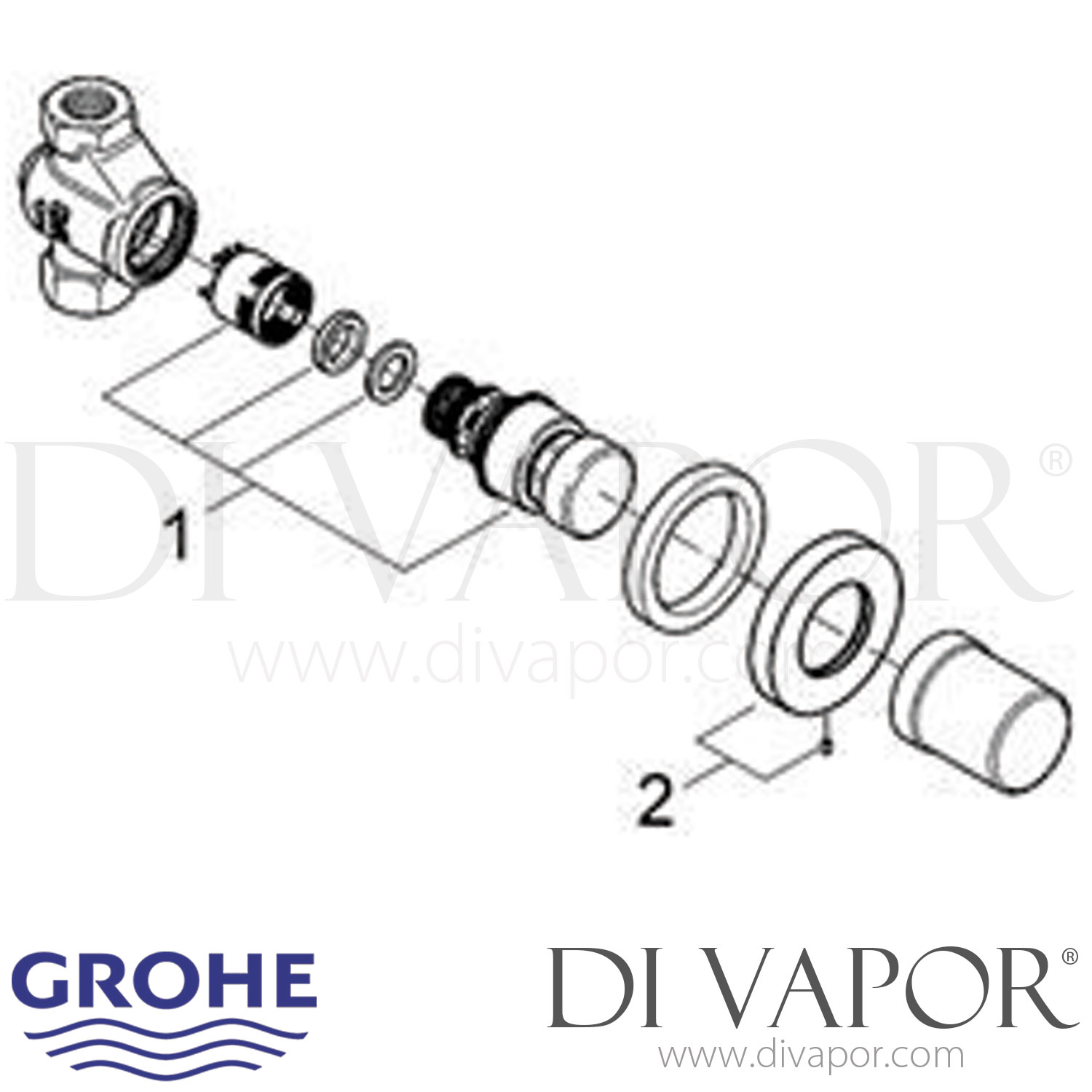 Grohe 36192 36192000 Contropress Self Closing Shower Valve (1/2