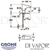 Grohe Europlus E Infrared Electronic Basin Mixer Mixing Device Dimensions