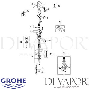 Grohe 36208 Europlus E Infra-Red Electronic Basin Tap (1/2 Inch) Spare Parts