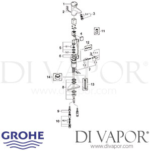 Grohe 36213 Eurodisc SE Self-Closing Basin Tap (1/2 Inch) Spare Parts