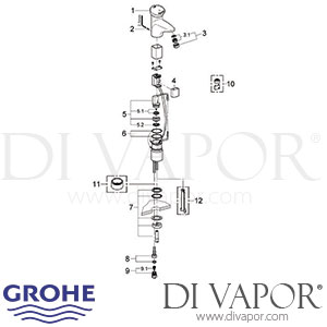 Grohe 36214 Eurodisc SE Self-Closing Basin Tap (1/2 Inch) Spare Parts