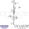 Grohe Eurodisc SE Self-Closing Basin Tap Spares