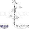 Grohe Eurodisc SE Self-Closing Basin Mixer without Mixing Device Spares