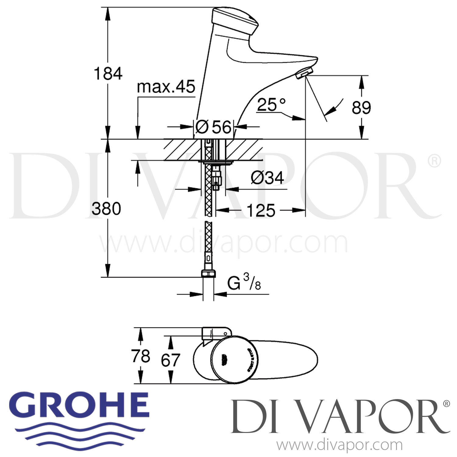 Grohe 36233000 Eurodisc SE SelfClosing Basin Mixer Tap Spare Parts
