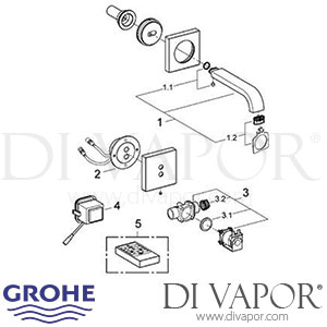 Grohe 36235 Allure E Infra-Red Electronic Basin Mixer (1/2 Inch) Spare Parts