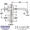 Grohe Allure E Infra-Red Electronic Basin Mixer Wall Mounted Tap Dimensions