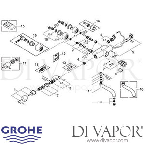 Grohe 36256 Europlus E Infra-Red Electronic Wash Basin Tap Spare Parts