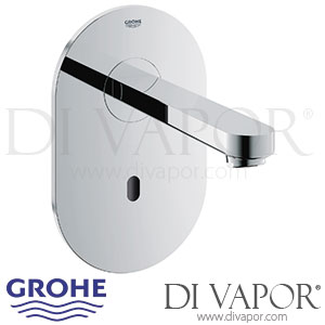Grohe 36273000 Euroeco Cosmopolitan E Infra-Red Electronic Wall Basin Tap without Mixing Device