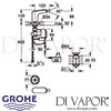 Grohe Veris F-Digital Digital Bidet Mixer Dimensions