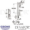 Grohe Euphoria F-Digital Shower Set Dimensions