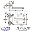 Grohe Eurosmart Cosmopolitan T Self-Closing Basin Mixer Tap Dimensions