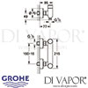 Grohe Eurosmart Cosmopolitan T Self-Closing Shower Mixer Dimensions