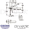 Grohe Eurosmart Cosmopolitan E Infra-Red Electronic Basin Mixer Dimensions