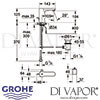 Grohe Eurosmart Cosmopolitan E Infra-Red Electronic Basin Mixer Dimensions