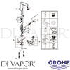 Grohe 36422000 Mixer Spare Tech Diagram