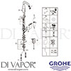Grohe 36444000 Mixer Spare Tech Diagram