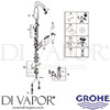 Grohe 36445000 Mixer Spare Tech Diagram