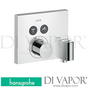Hansgrohe 36712020 AXOR ShowerSelect Thermostat for Concealed Installation Square for 2 Functions with Wall Outlet and Shower Holder 11/16 - 12/19 Spare Parts