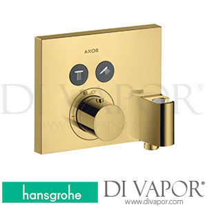 Hansgrohe 36712990 AXOR ShowerSelect Thermostat for Concealed Installation Square for 2 Functions with Wall Outlet and Shower Holder >11/16 Spare Parts