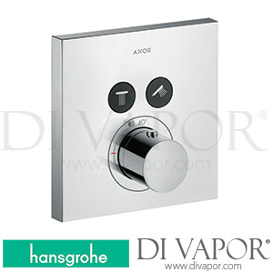 Hansgrohe 36715020 AXOR ShowerSolutions Thermostat for Concealed Installation Square for 2 Functions 11/16 - 12/19 Spare Parts