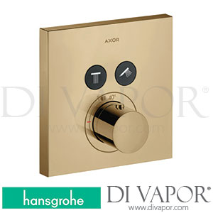 Hansgrohe 36715130 AXOR ShowerSolutions Thermostat for Concealed Installation Square for 2 Functions 11/16 - 12/19 Spare Parts