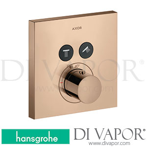 Hansgrohe 36715300 AXOR ShowerSolutions Thermostat for Concealed Installation Square for 2 Functions >11/16 Spare Parts