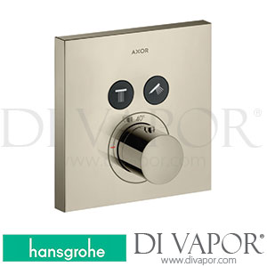 Hansgrohe 36715830 AXOR ShowerSolutions Thermostat for Concealed Installation Square for 2 Functions 11/16 - 12/19 Spare Parts