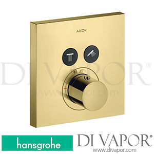 Hansgrohe 36715930 AXOR ShowerSolutions Thermostat for Concealed Installation Square for 2 Functions 11/16 - 12/19 Spare Parts