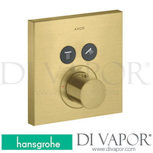 Hansgrohe 36715950 AXOR ShowerSolutions Thermostat for Concealed Installation Square for 2 Functions >11/16 Spare Parts