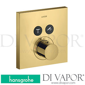 Hansgrohe 36715990 AXOR ShowerSolutions Thermostat for Concealed Installation Square for 2 Functions >11/16 Spare Parts