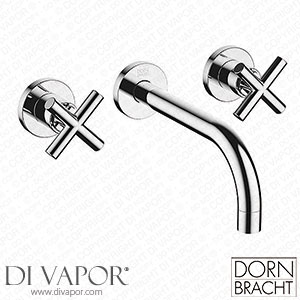 Dornbracht Tara. Wall-Mounted Three Piece Cross Handle Basin Mixer 240mm Projection 3671789200 Spare Parts