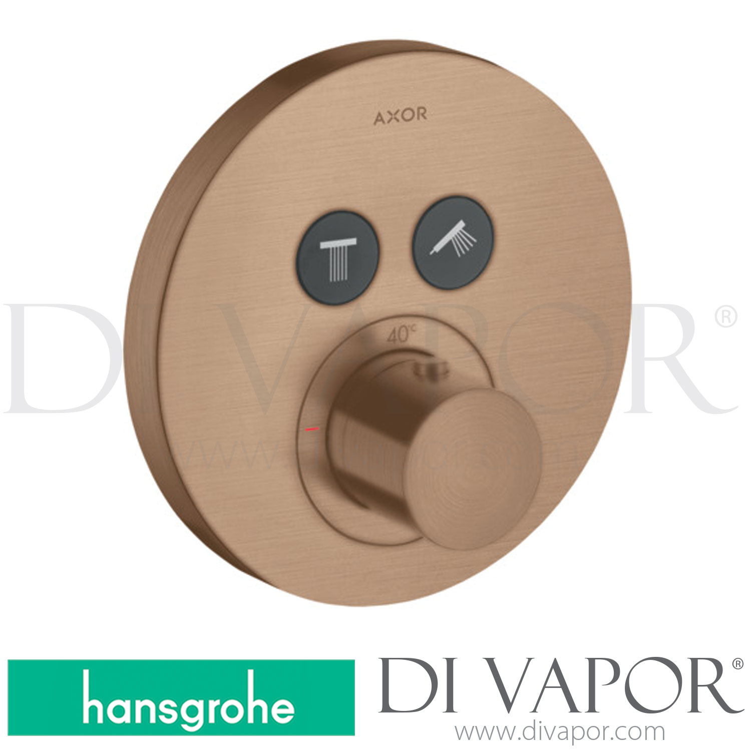 Hansgrohe 36723310 AXOR ShowerSolutions Thermostat for Concealed Installation Round for 2 Functions >11/16 Spare Parts
