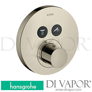 Hansgrohe 36723830 AXOR ShowerSolutions Thermostat for Concealed Installation Round for 2 Functions 11/16 - 12/19 Spare Parts