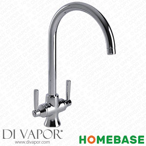 Homebase 368564 Transition Dual Handle Filter Kitchen Tap - Chrome Spare Parts