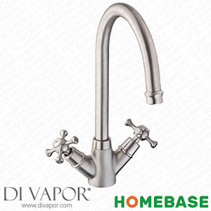 Homebase 368579 Marco Polo Dual Handle Monobloc Kitchen Tap - Brushed Spare Parts