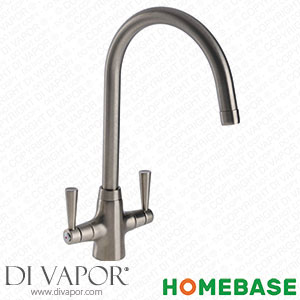 Homebase 368591 Fusion Dual Handle Monobloc Kitchen Tap - Brushed Spare Parts