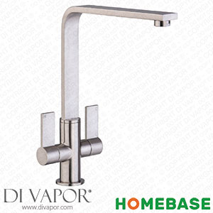 Homebase 368601 Juxx Dual Handle Monobloc Kitchen Tap - Brushed Spare Parts