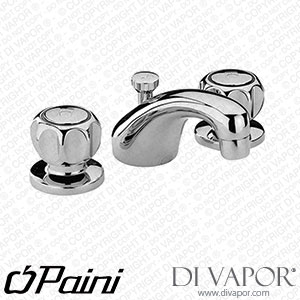 Paini 37CR211 Arno 3-Hole Basin Mixer Tap with 1