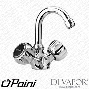 Paini 37CR253 Arno Bidet Mixer with Swivel Spout and 1