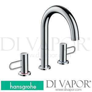Hansgrohe 38054000 AXOR Uno 3-Hole Basin Mixer 160 with Loop Handles and Pop-Up Waste Set >04/17 Spare Parts
